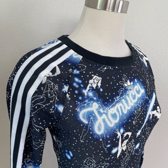 Adidas X Fiorucci Womens Medium Long Sleeve Sheer Galaxy Top Shirt - Picture 4 of 11